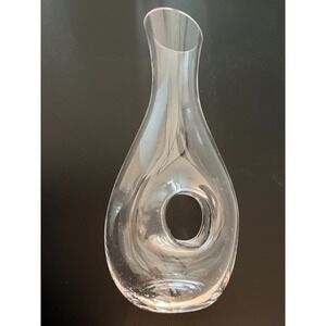 Mikasa Wine Decanter Clear Crystal Aerator Swirl Handle Modern Elegant Glass